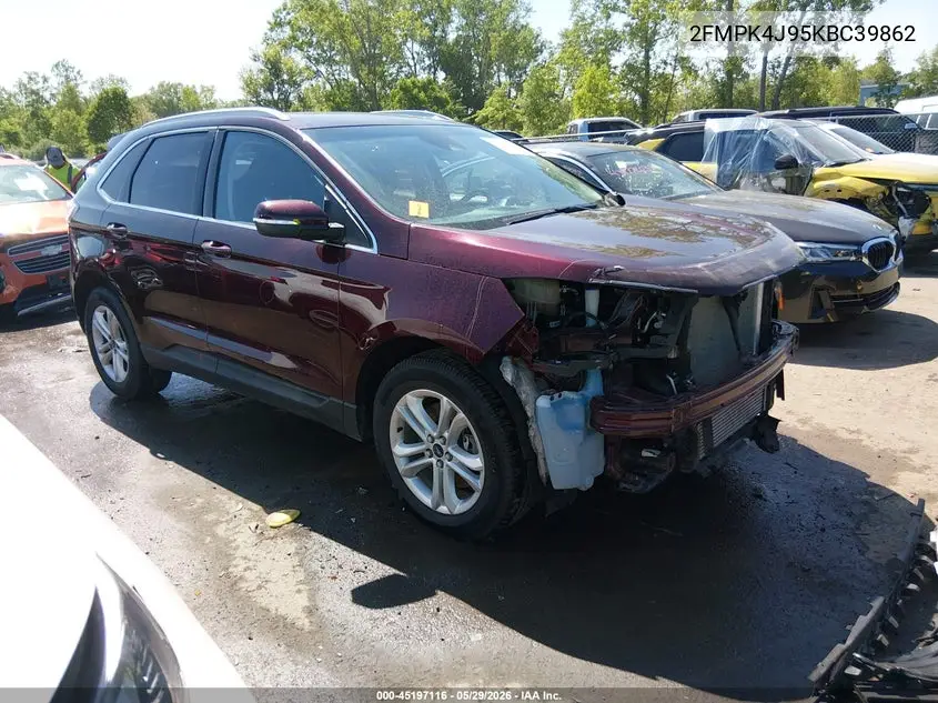 2019 Ford Edge Sel VIN: 2FMPK4J95KBC39862 Lot: 45197116
