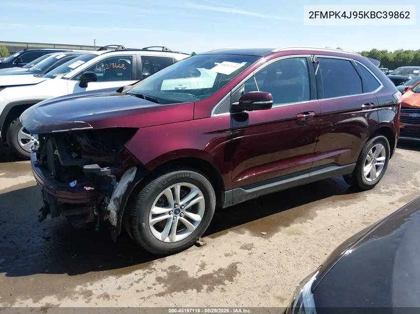 2019 Ford Edge Sel VIN: 2FMPK4J95KBC39862 Lot: 45197116