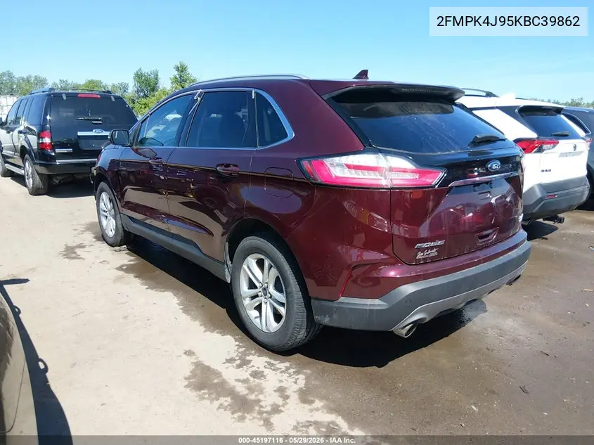 2019 Ford Edge Sel VIN: 2FMPK4J95KBC39862 Lot: 45197116