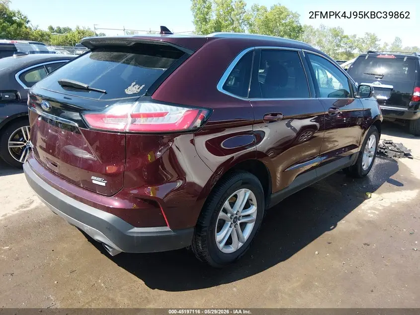 2019 Ford Edge Sel VIN: 2FMPK4J95KBC39862 Lot: 45197116