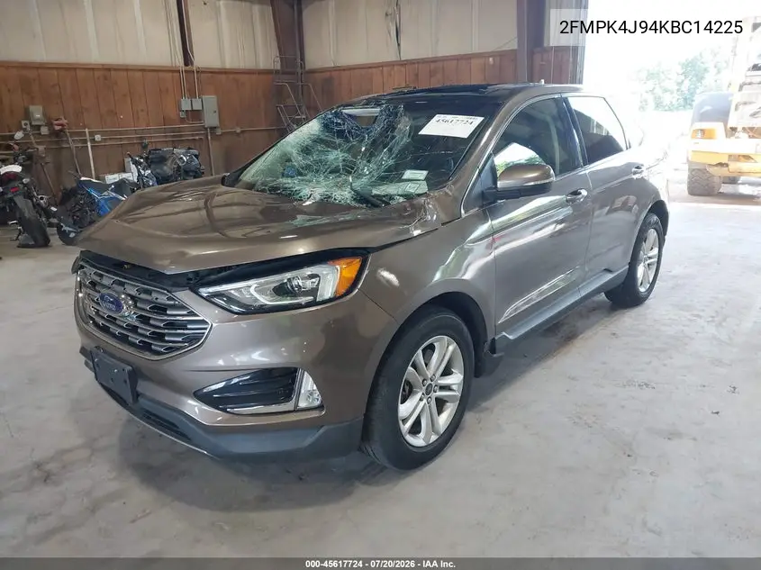 2019 Ford Edge Sel VIN: 2FMPK4J94KBC14225 Lot: 45617724
