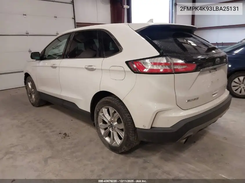 2FMPK4K93LBA25131 2020 Ford Edge Titanium