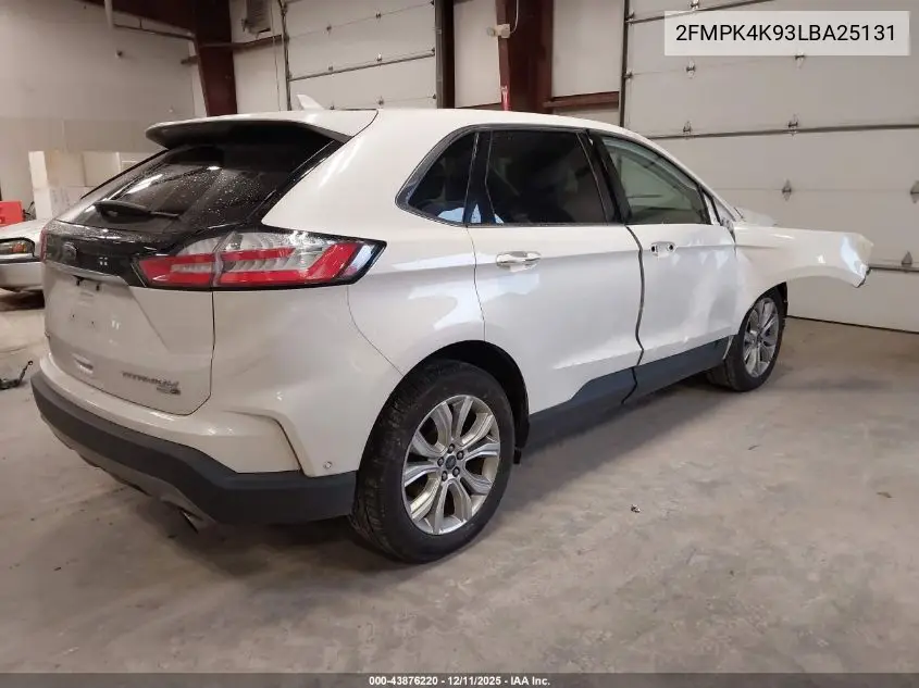 2FMPK4K93LBA25131 2020 Ford Edge Titanium