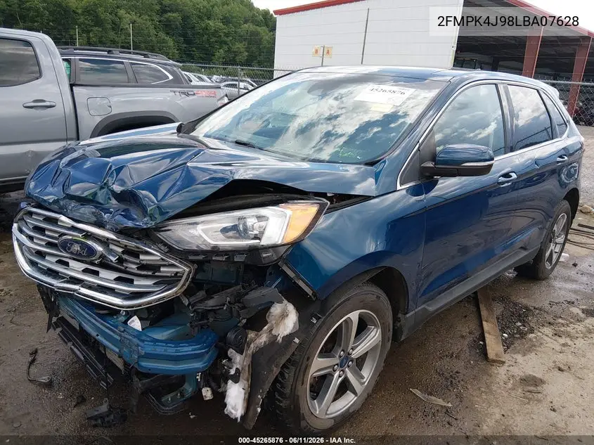 2020 Ford Edge Sel VIN: 2FMPK4J98LBA07628 Lot: 45265876