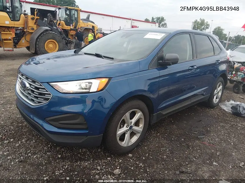 2020 Ford Edge Se VIN: 2FMPK4G95LBB43948 Lot: 45418625