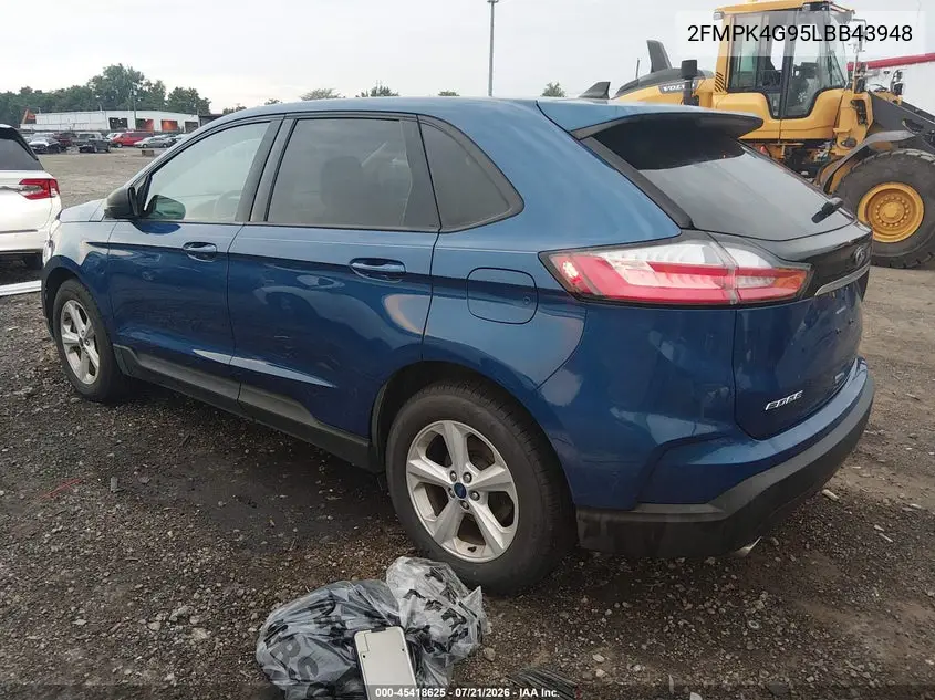 2020 Ford Edge Se VIN: 2FMPK4G95LBB43948 Lot: 45418625