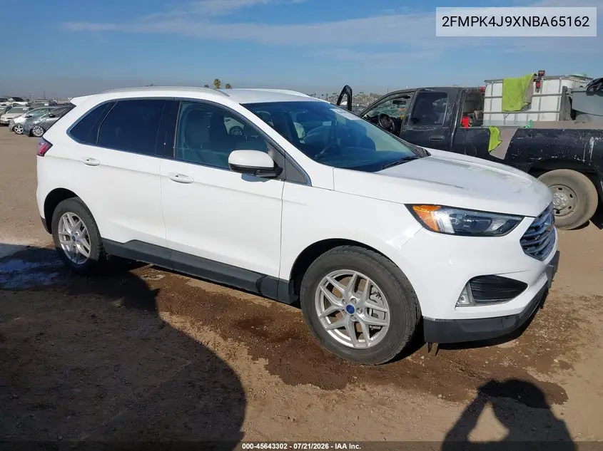 2022 Ford Edge Sel VIN: 2FMPK4J9XNBA65162 Lot: 45643302