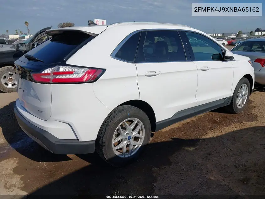 2022 Ford Edge Sel VIN: 2FMPK4J9XNBA65162 Lot: 45643302