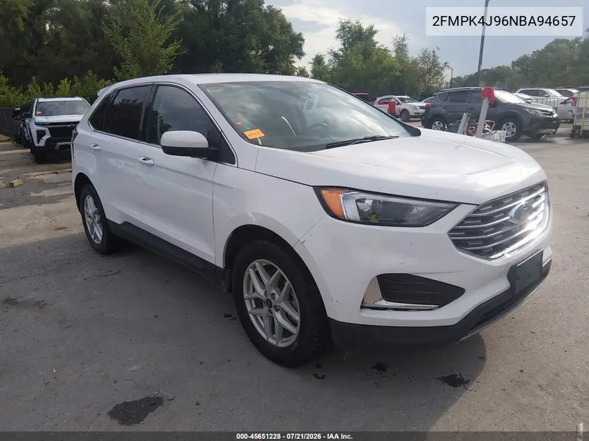 2022 Ford Edge Sel/St-Line VIN: 2FMPK4J96NBA94657 Lot: 45651228