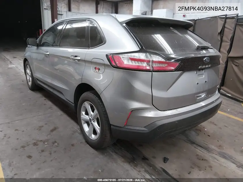 2022 Ford Edge Se VIN: 2FMPK4G93NBA27814 Lot: 45675105