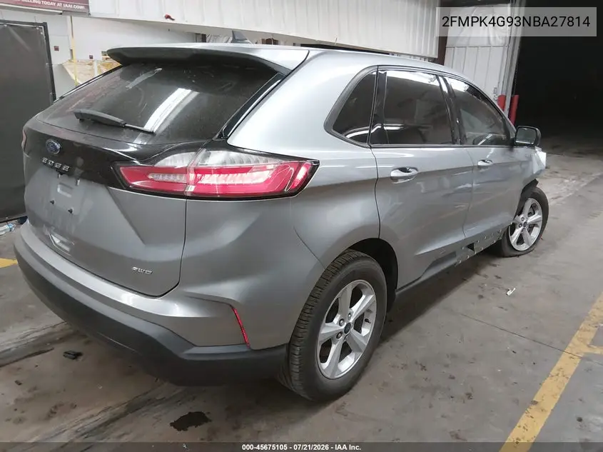2022 Ford Edge Se VIN: 2FMPK4G93NBA27814 Lot: 45675105
