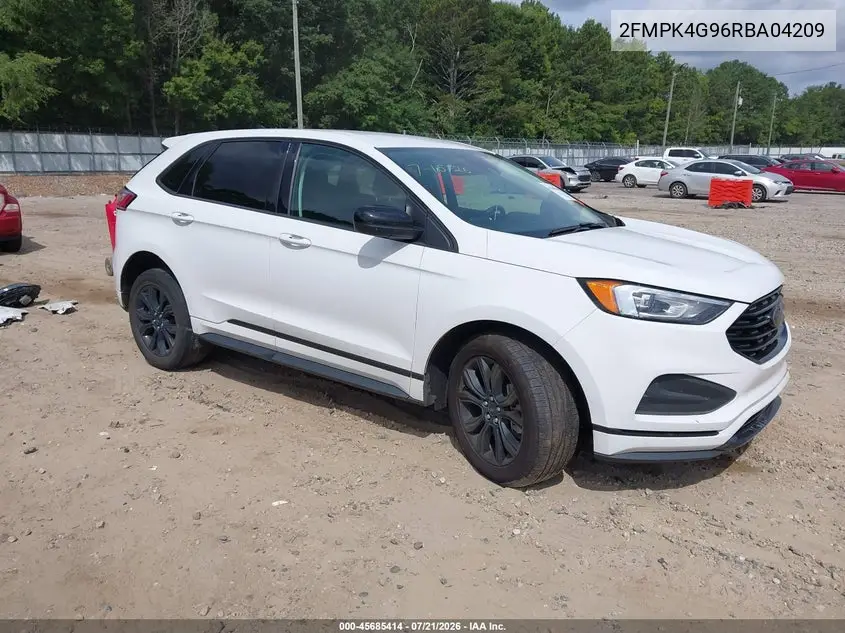 2024 Ford Edge Se VIN: 2FMPK4G96RBA04209 Lot: 45685414