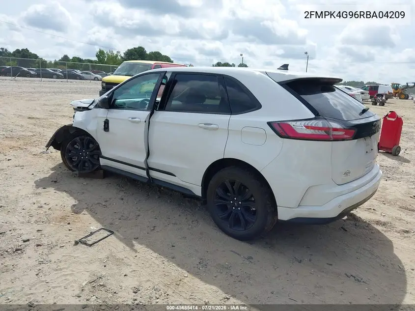 2024 Ford Edge Se VIN: 2FMPK4G96RBA04209 Lot: 45685414