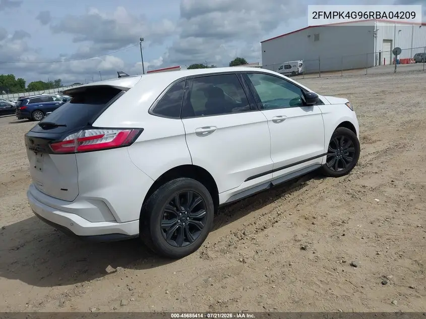 2024 Ford Edge Se VIN: 2FMPK4G96RBA04209 Lot: 45685414