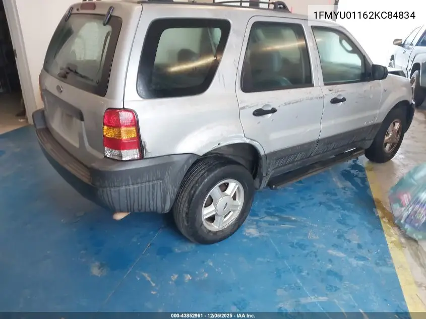 1FMYU01162KC84834 2002 Ford Escape Xls