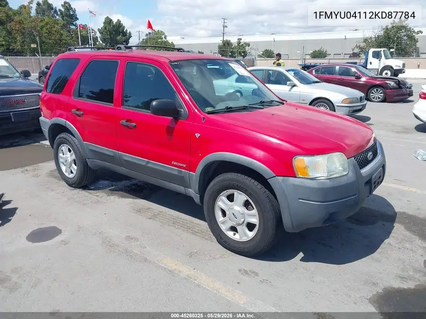 2002 Ford Escape Xlt VIN: 1FMYU04112KD87784 Lot: 45260325