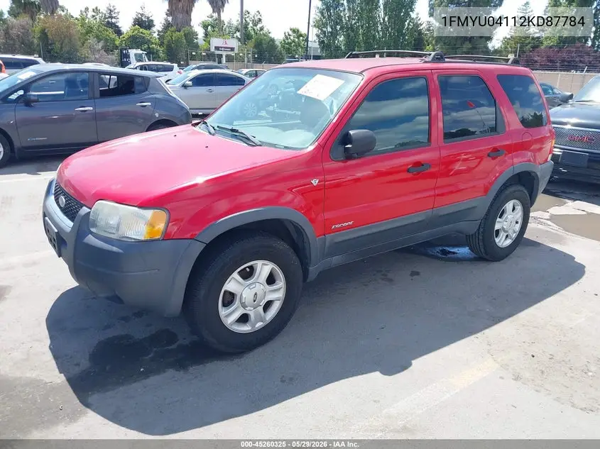 2002 Ford Escape Xlt VIN: 1FMYU04112KD87784 Lot: 45260325