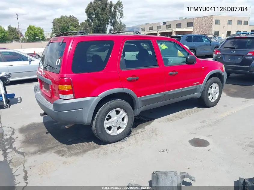 2002 Ford Escape Xlt VIN: 1FMYU04112KD87784 Lot: 45260325