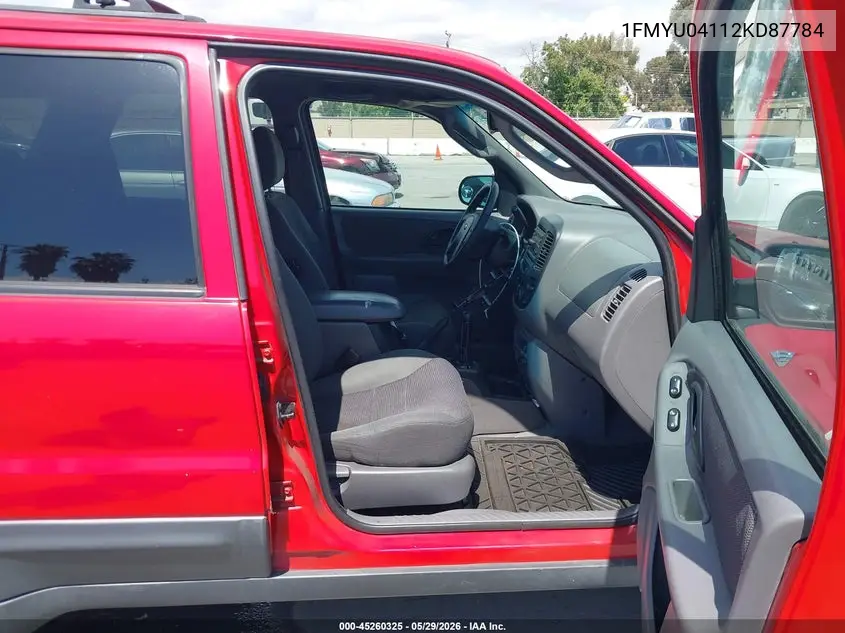2002 Ford Escape Xlt VIN: 1FMYU04112KD87784 Lot: 45260325