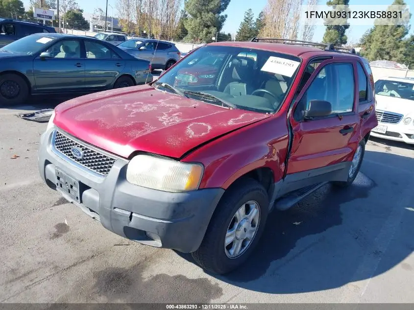 1FMYU93123KB58831 2003 Ford Escape Xlt