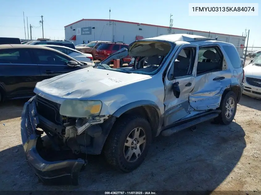 1FMYU03135KA84074 2005 Ford Escape Xlt