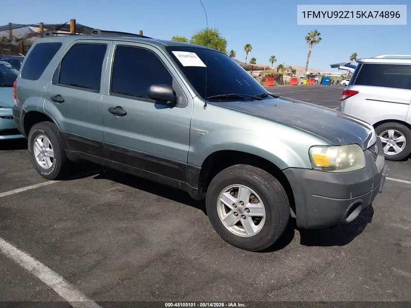 2005 Ford Escape Xls VIN: 1FMYU92Z15KA74896 Lot: 45105101