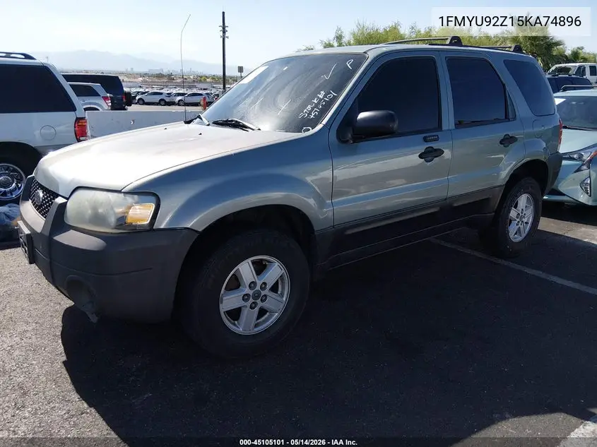 2005 Ford Escape Xls VIN: 1FMYU92Z15KA74896 Lot: 45105101