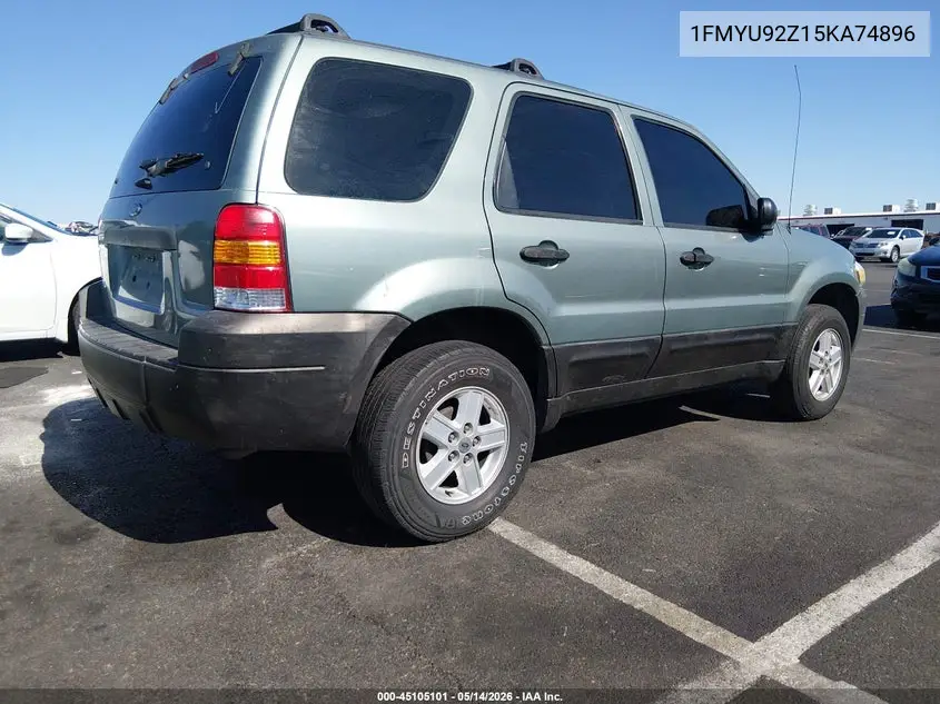 2005 Ford Escape Xls VIN: 1FMYU92Z15KA74896 Lot: 45105101