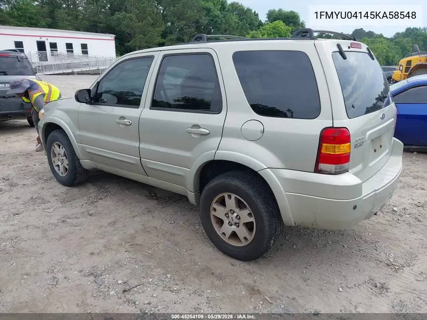 2005 Ford Escape Limited VIN: 1FMYU04145KA58548 Lot: 45254109