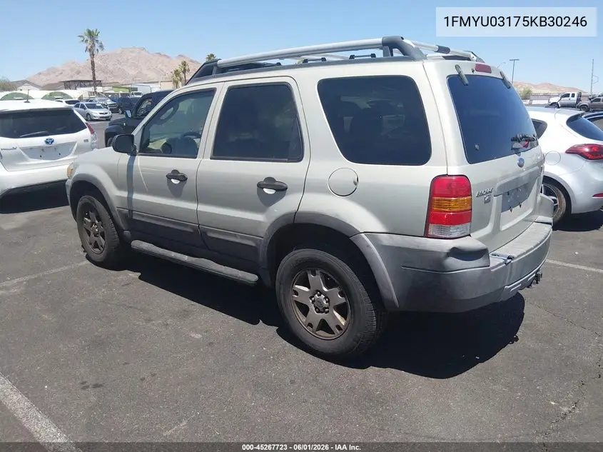 2005 Ford Escape Xlt VIN: 1FMYU03175KB30246 Lot: 45267723