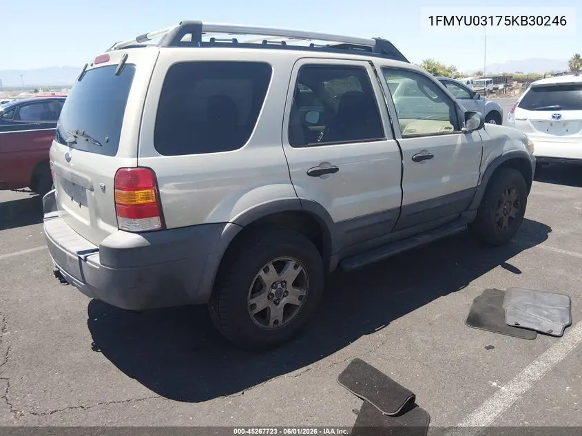 2005 Ford Escape Xlt VIN: 1FMYU03175KB30246 Lot: 45267723