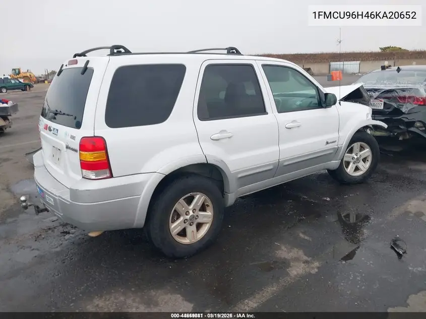 1FMCU96H46KA20652 2006 Ford Escape Hybrid