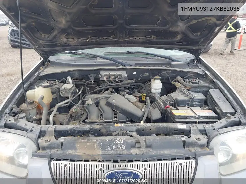 2007 Ford Escape Xlt VIN: 1FMYU93127KB82035 Lot: 30094518