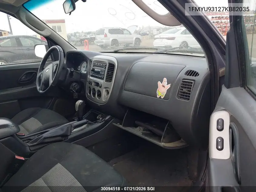 2007 Ford Escape Xlt VIN: 1FMYU93127KB82035 Lot: 30094518