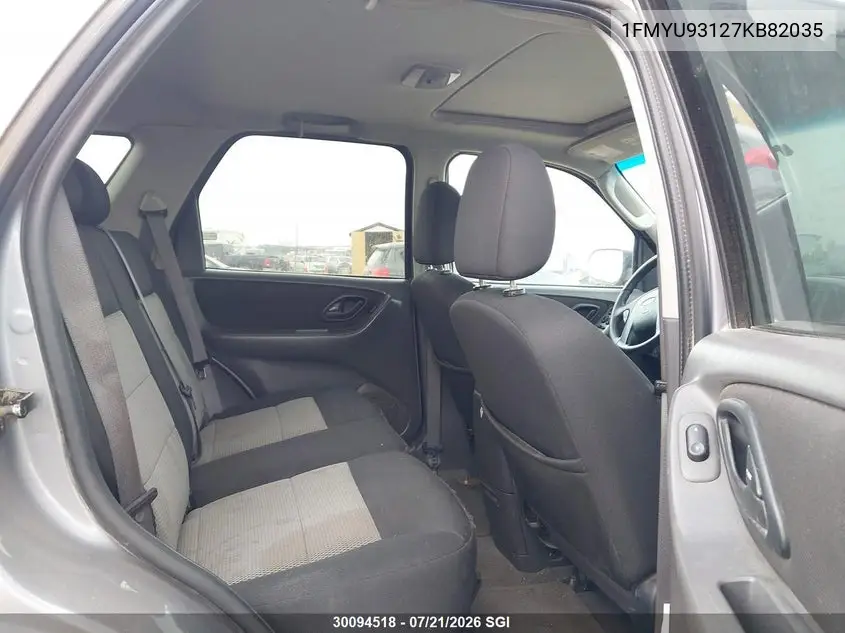 2007 Ford Escape Xlt VIN: 1FMYU93127KB82035 Lot: 30094518