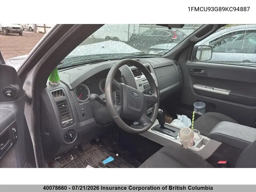 2009 Ford Escape Xlt VIN: 1FMCU93G89KC94887 Lot: 40078660