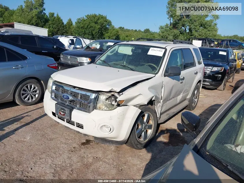 2010 Ford Escape Xlt VIN: 1FMCU0D79AKA69098 Lot: 45613460