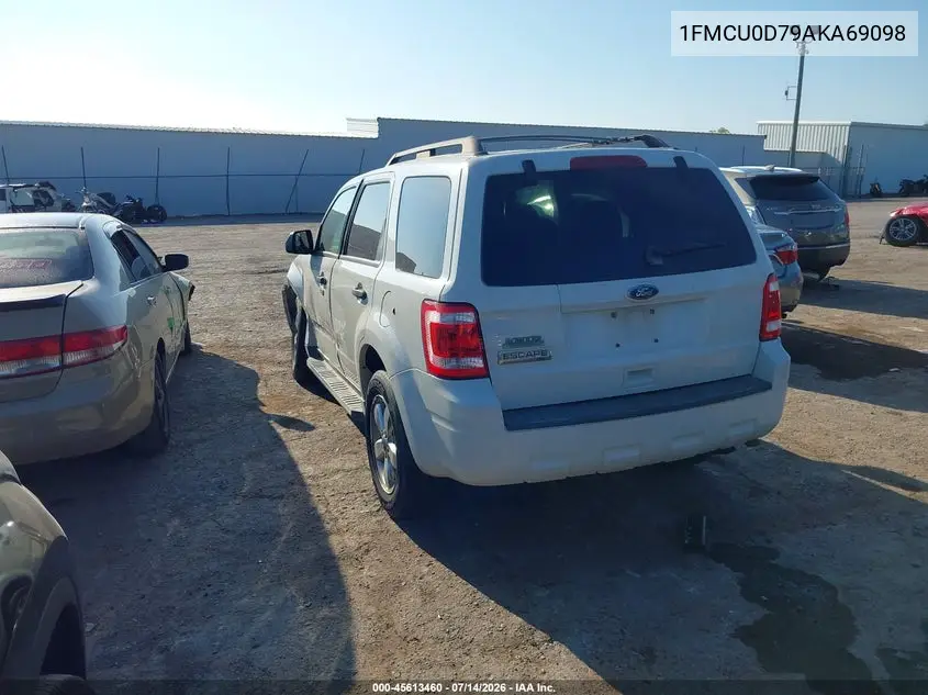 2010 Ford Escape Xlt VIN: 1FMCU0D79AKA69098 Lot: 45613460