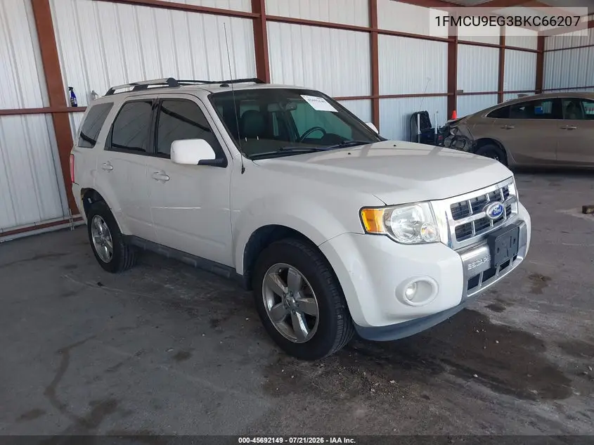 2011 Ford Escape Limited VIN: 1FMCU9EG3BKC66207 Lot: 45692149