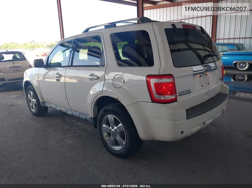 2011 Ford Escape Limited VIN: 1FMCU9EG3BKC66207 Lot: 45692149