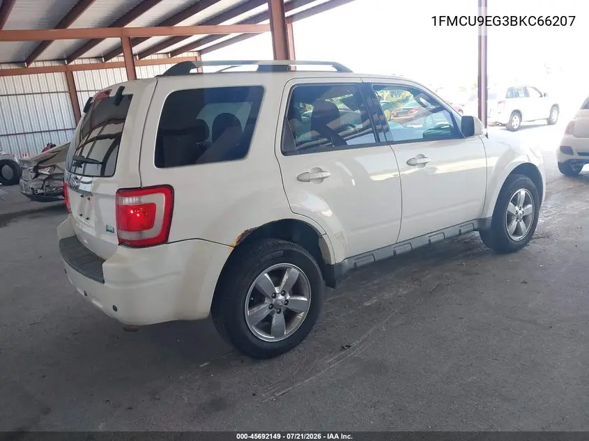 2011 Ford Escape Limited VIN: 1FMCU9EG3BKC66207 Lot: 45692149