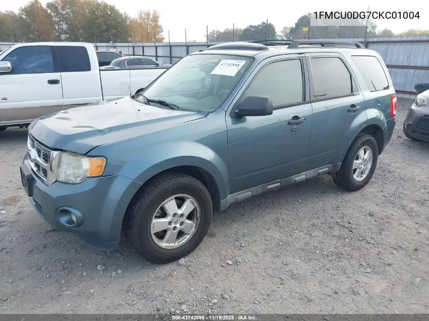 1FMCU0DG7CKC01004 2012 Ford Escape Xlt