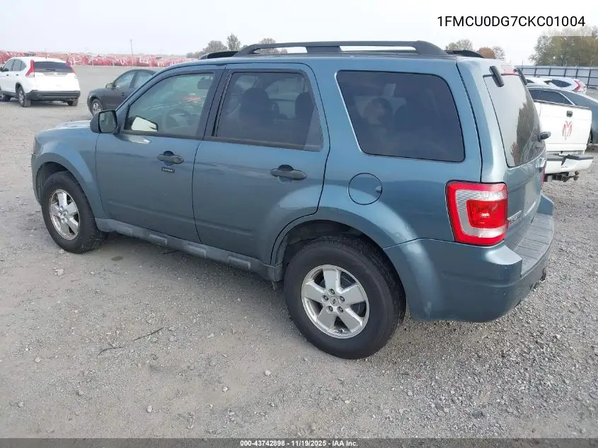 1FMCU0DG7CKC01004 2012 Ford Escape Xlt