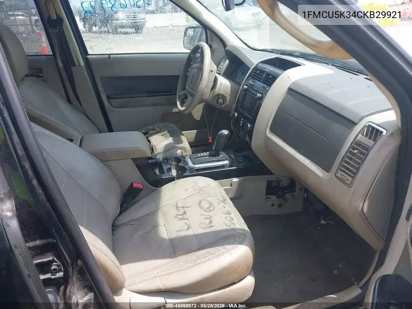 1FMCU5K34CKB29921 2012 Ford Escape Hybrid Limited