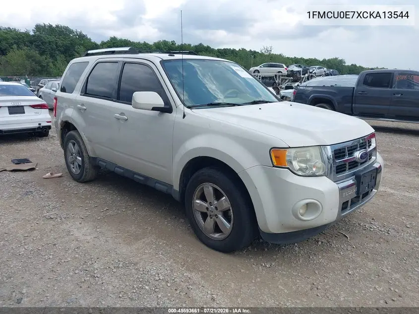 2012 Ford Escape Limited VIN: 1FMCU0E7XCKA13544 Lot: 45593661