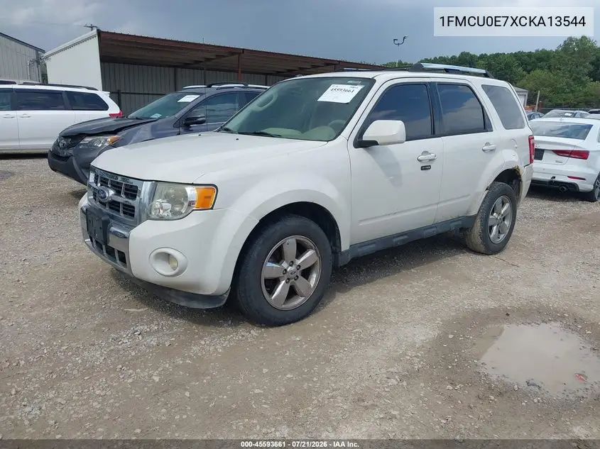 2012 Ford Escape Limited VIN: 1FMCU0E7XCKA13544 Lot: 45593661