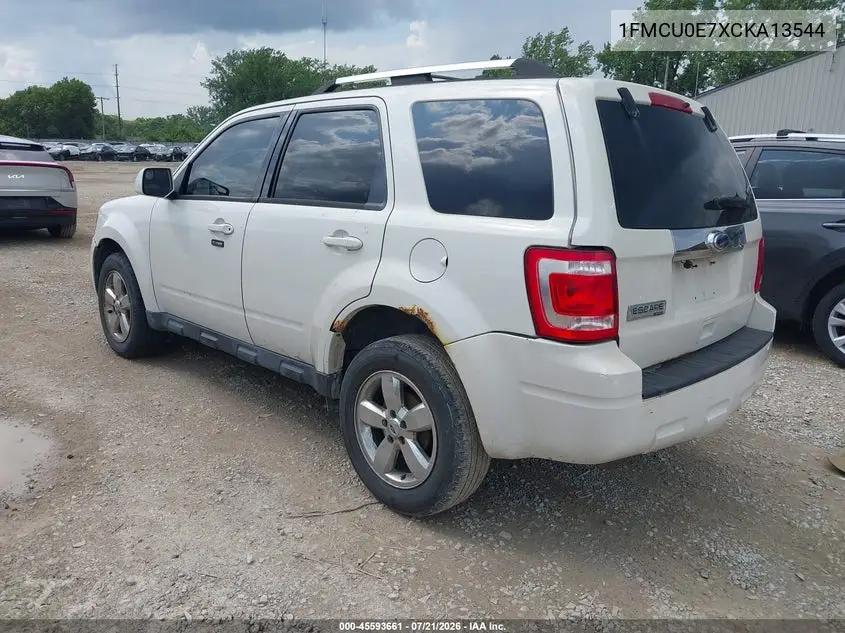 2012 Ford Escape Limited VIN: 1FMCU0E7XCKA13544 Lot: 45593661