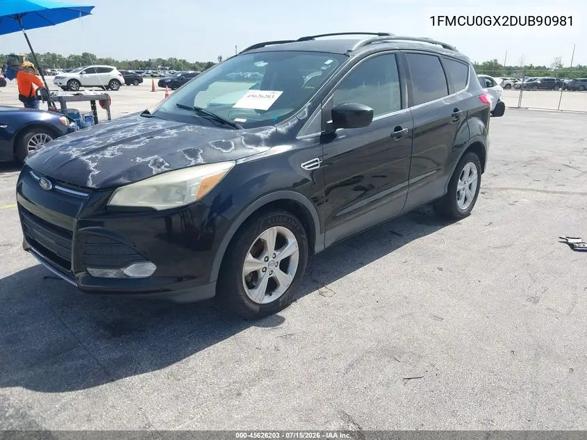 2013 Ford Escape Se VIN: 1FMCU0GX2DUB90981 Lot: 45626203