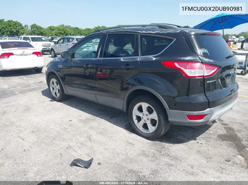 2013 Ford Escape Se VIN: 1FMCU0GX2DUB90981 Lot: 45626203