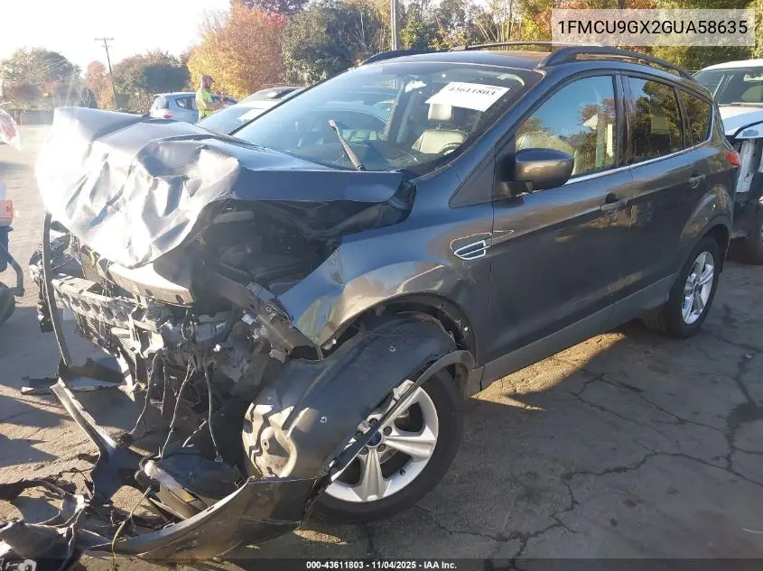 1FMCU9GX2GUA58635 2016 Ford Escape Se